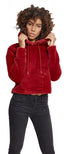 Ladies Oversize Short Teddy Hoodie
