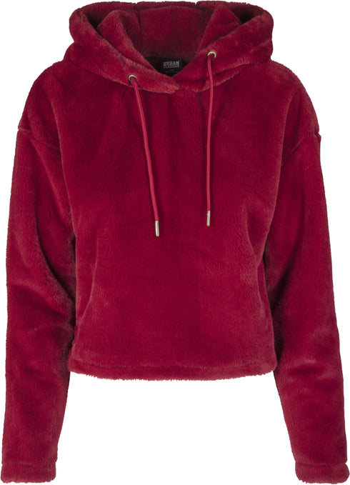 Ladies Oversize Short Teddy Hoodie