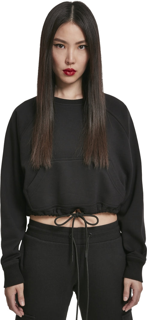 Ladies Oversized Short Raglan Crew