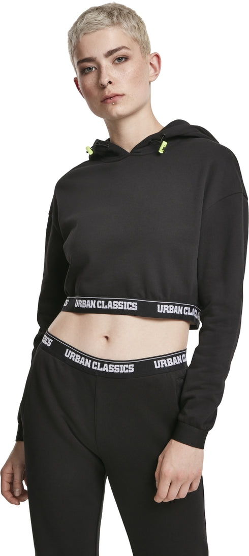 Ladies Logo Waistband Cropped Hoodie