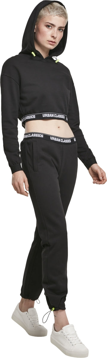 Ladies Logo Waistband Cropped Hoodie