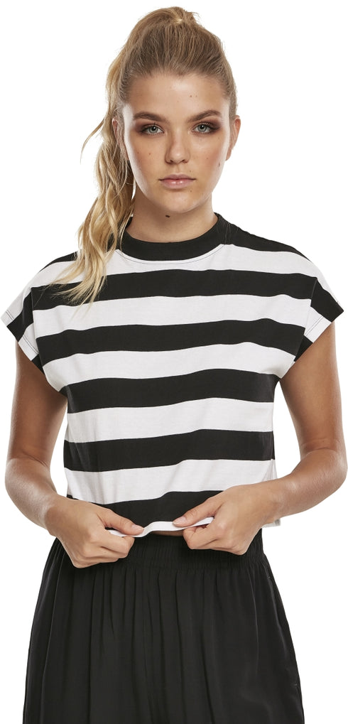 Ladies Stripe Short Tee