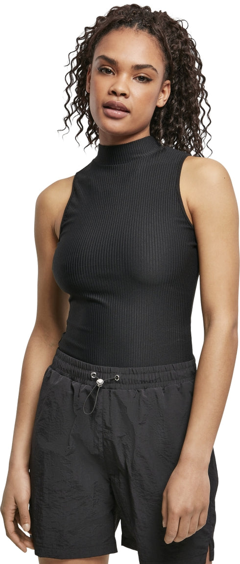 Ladies Sleeveless Rib Turtleneck Body