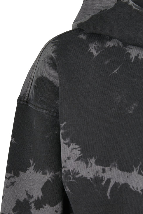 Ladies Oversized Short Bleached Hoodie